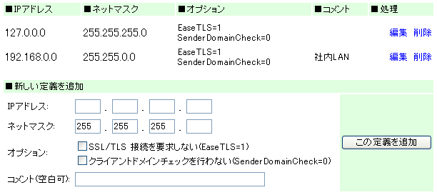 SMTP ۥ磻ȥꥹȤδ(IP١)